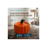 Nokta Otomatik Seramik Kedi Su Pınarı 2.5 Lt | Seramik Su çeşmesi | Seramik Su Sebili |– Sessiz Pompa, 3 Katmanlı Filtre, Büyük Boy, Makinada yıkamaya uygun, Kolay temizlik Bal Kabağı Desenli