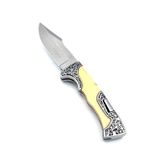 Nokta Outdoor KAMP OUTDOOR COLUMBİA İŞLEMELİ ÇAKI 22,5 CM KOLEKSİYONLUK ÜST DÜZEY SIRTTAN KİLİTLİ KEMER KLİPSLİ