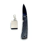 Nokta Outdoor Metal Gövdeli Çakı 19,3 Cm Içten Kilitli Sönmeyen Kibrit Hediye