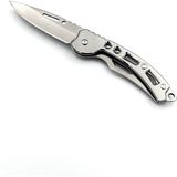 Nokta Outdoor Mini Metal Oval Çakı Kemer Klipsli Çelik Sap Özelliği ile Uzunlukta Gümüş Renkli Bıçak