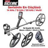 Nokta Triple Score Pro Pack Izmit Dedektör Iki Başlık Multi Frekans Su Geçirmez Profesyonel Altın Define Tek Para Metal Dedektörü - Uzunluk: 63 cm – 132 cm ayarlanabilir