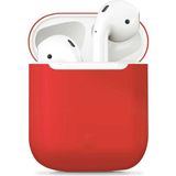 noktaks - Apple Airpods 1. Nesil - Kılıf Darbelere Karşı Dayanıklı Koruyucu Silikon Kılıf Airbag 13 - Kırmızı - T13648