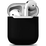noktaks - Apple Airpods 1. Nesil - Kılıf Darbelere Karşı Dayanıklı Koruyucu Silikon Kılıf Airbag 13 - Siyah - T13648