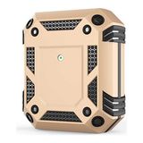 noktaks - Apple Airpods 1. Nesil - Kılıf Darbelere Karşı Dayanıklı Koruyucu Silikon Kılıf Airbag 15 - Gold - T15698