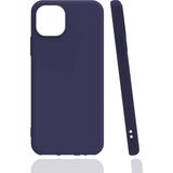 noktaks - Apple iPhone 13 - Kılıf Mat Soft Esnek Biye Silikon - Lacivert - T18493
