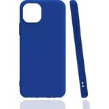 noktaks - Apple iPhone 13 - Kılıf Mat Soft Esnek Biye Silikon - Mavi - T18493