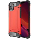 noktaks - Apple iPhone 13 Mini - Kılıf Çift Katman Zırh Tank Crash Military Kapak - Kırmızı - T19181