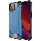 noktaks - Apple iPhone 13 Mini - Kılıf Çift Katman Zırh Tank Crash Military Kapak - Mavi - T19181