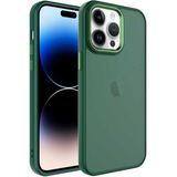 noktaks - Apple iPhone 14 Pro - Kılıf Buzlu Sert PC May Kapak - Koyu Yeşil - T25161