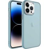 noktaks - Apple iPhone 14 Pro - Kılıf Buzlu Sert PC May Kapak - Mavi - T25161