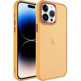 noktaks - Apple iPhone 14 Pro - Kılıf Buzlu Sert PC May Kapak - Turuncu - T25161
