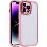 noktaks - Apple iPhone 14 Pro Max - Kılıf Kamera Korumalı Renkli Kenar ve Çerçeve Tasarımlı Vitamin Kapak - Mürdüm - T32455