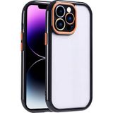 noktaks - Apple iPhone 14 Pro Max - Kılıf Kamera Korumalı Renkli Kenar ve Çerçeve Tasarımlı Vitamin Kapak - Siyah - T32455