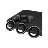Noktaks - Apple iPhone 15 Pro Max Uyumlu - Kamera Lens Koruyucu Cl-07 - Koyu Gri - T28484 Koyu Gri