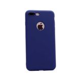 noktaks - Apple iPhone 8 Plus - Kılıf Mat Soft Premier Silikon Kapak - Lacivert - T1643