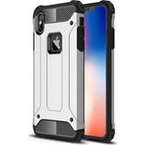 noktaks - Apple iPhone X - Kılıf Çift Katman Zırh Tank Crash Military Kapak - Gri - T2456