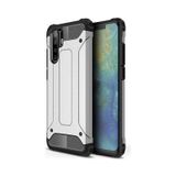 Noktaks - Huawei Uyumlu Huawei P30 Pro - Kılıf Çift Katman Zırh Tank Crash Military Kapak - Gri T7677 Gri