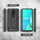 Noktaks - Oppo A5 2020 Uyumlu - Kılıf Çift Katman Zırh Tank Crash Military Kapak - Gold