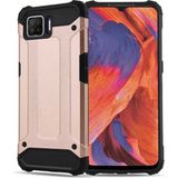 noktaks - Oppo A73 - Kılıf Çift Katman Zırh Tank Crash Military Kapak - Rose Gold - T15901