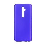 Noktaks - Oppo Uyumlu Oppo Reno 2z - Kılıf Mat Renkli Esnek Premier Silikon Kapak - Saks Mavi