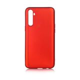 Noktaks - Realme Uyumlu Realme 6 - Kılıf Mat Renkli Esnek Premier Silikon Kapak - Kırmızı
