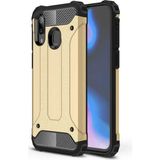 noktaks - Samsung Galaxy A40 - Kılıf Çift Katman Zırh Tank Crash Military Kapak - Gold - T15085