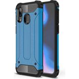 noktaks - Samsung Galaxy A40 - Kılıf Çift Katman Zırh Tank Crash Military Kapak - Mavi - T15085