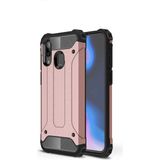 noktaks - Samsung Galaxy A40 - Kılıf Çift Katman Zırh Tank Crash Military Kapak - Rose Gold - T15085
