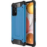 noktaks - Samsung Galaxy A52 - Kılıf Çift Katman Zırh Tank Crash Military Kapak - Mavi - T16755