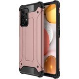noktaks - Samsung Galaxy A52 - Kılıf Çift Katman Zırh Tank Crash Military Kapak - Rose Gold - T16755