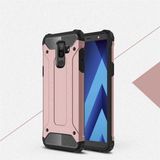 noktaks - Samsung Galaxy A6 Plus 2018 - Kılıf Çift Katman Zırh Tank Crash Military Kapak - Rose Gold - T5317