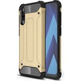 noktaks - Samsung Galaxy A70 - Kılıf Çift Katman Zırh Tank Crash Military Kapak - Gold - T7958