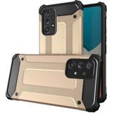noktaks - Samsung Galaxy A73 - Kılıf Çift Katman Zırh Tank Crash Military Kapak - Gold - T20820