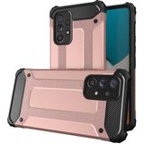 noktaks - Samsung Galaxy A73 - Kılıf Çift Katman Zırh Tank Crash Military Kapak - Rose Gold - T20820