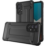 noktaks - Samsung Galaxy A73 - Kılıf Çift Katman Zırh Tank Crash Military Kapak - Siyah - T20820