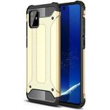 noktaks - Samsung Galaxy A81 (Note 10 Lite) - Kılıf Çift Katman Zırh Tank Crash Military Kapak - Gold - T11326