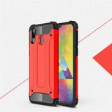 noktaks - Samsung Galaxy M20 - Kılıf Çift Katman Zırh Tank Crash Military Kapak - Kırmızı - T7676