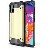 noktaks - Samsung Galaxy M31S - Kılıf Çift Katman Zırh Tank Crash Military Kapak - Gold - T14995