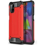 noktaks - Samsung Galaxy M51 - Kılıf Çift Katman Zırh Tank Crash Military Kapak - Kırmızı - T15248