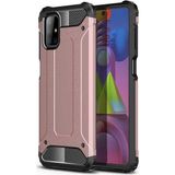 noktaks - Samsung Galaxy M51 - Kılıf Çift Katman Zırh Tank Crash Military Kapak - Rose Gold - T15248