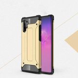 noktaks - Samsung Galaxy Note 10 Plus - Kılıf Çift Katman Zırh Tank Crash Military Kapak - Gold - T9667