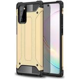 noktaks - Samsung Galaxy Note 20 - Kılıf Çift Katman Zırh Tank Crash Military Kapak - Gold - T14179
