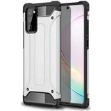 noktaks - Samsung Galaxy Note 20 - Kılıf Çift Katman Zırh Tank Crash Military Kapak - Gri - T14179