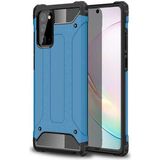 noktaks - Samsung Galaxy Note 20 - Kılıf Çift Katman Zırh Tank Crash Military Kapak - Mavi - T14179