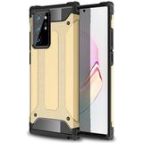 noktaks - Samsung Galaxy Note 20 Ultra - Kılıf Çift Katman Zırh Tank Crash Military Kapak - Gold - T14182