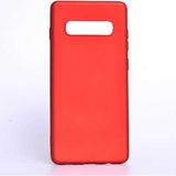 noktaks - Samsung Galaxy S10 Plus - Kılıf Mat Soft Premier Silikon Kapak - Kırmızı - T7563