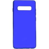 noktaks - Samsung Galaxy S10 Plus - Kılıf Mat Soft Premier Silikon Kapak - Saks Mavi - T7563