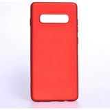 noktaks - Samsung Galaxy S10E - Kılıf Mat Soft Premier Silikon Kapak - Kırmızı - T7562
