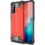 noktaks - Samsung Galaxy S20 FE - Kılıf Çift Katman Zırh Tank Crash Military Kapak - Kırmızı - T15162