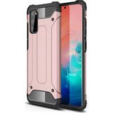 noktaks - Samsung Galaxy S20 FE - Kılıf Çift Katman Zırh Tank Crash Military Kapak - Rose Gold - T15162